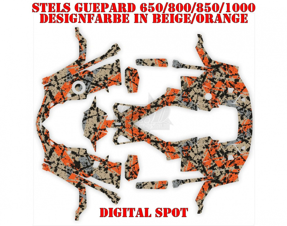 Digital Spot Beige-Orange für Stels Guepard 650/800/850/1000